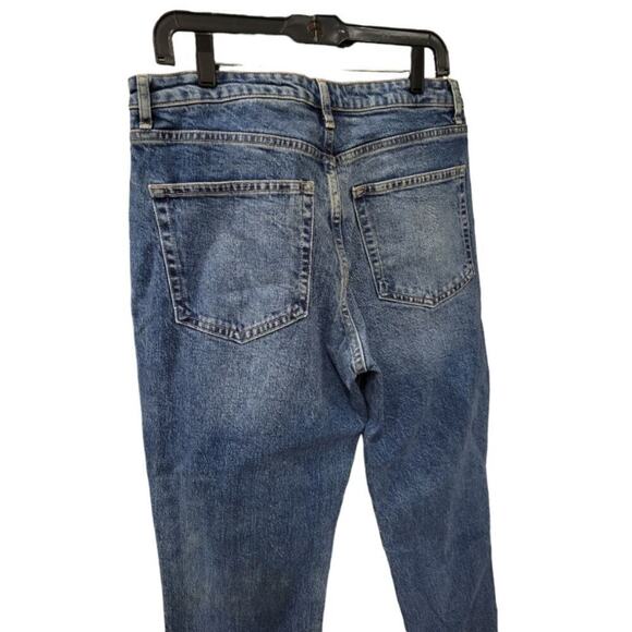 TOPSHOP Women's‎ Straight Leg Jeans Size 32 Raw Hem High Rise - Picture 7 of 9